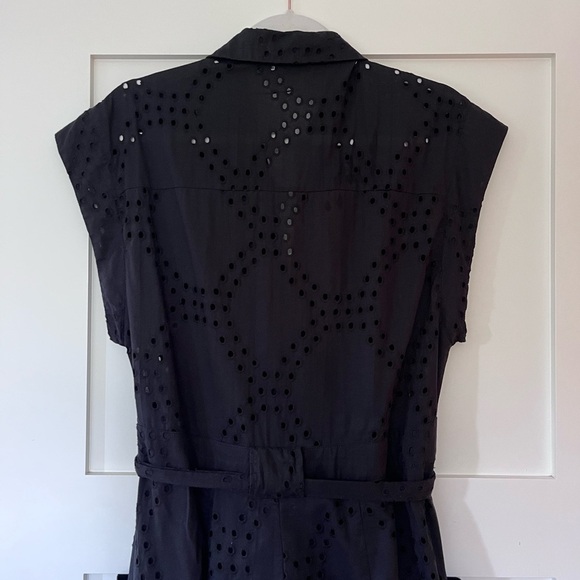 Zara Jumpsuit With Cutwork Embroidery Limited Edition Black - Picture 4 of 7